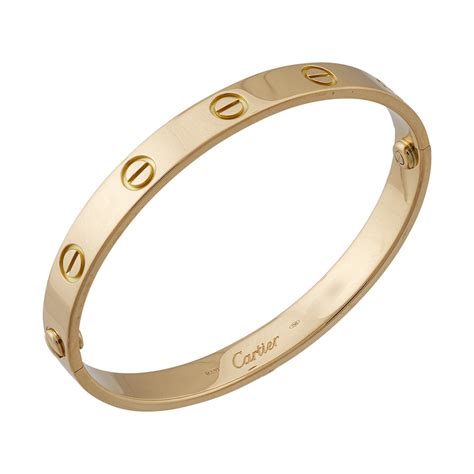 cartier love bracelet yellow gold replica 18k|cartier love bracelet size 18.